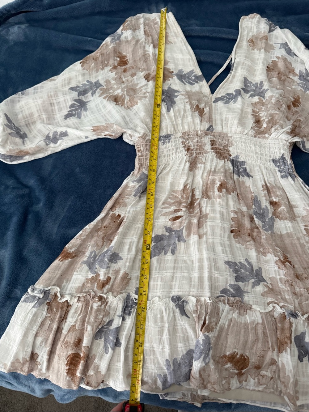 ❤️ lovestitch Cream and Beige Floral Slip Dress - Picture 6 of 7